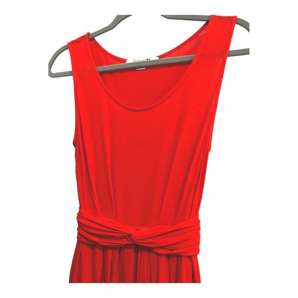 Forever 21 Red Scoop Sleeveless Pleated Dress Size S - Picture 4 of 12